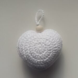 Coeur de Noël - blanc