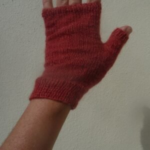 Mitaines rouge 100% cachemire