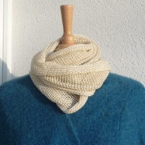 Snood écru 100% Cachemire