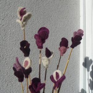 Fleurs cachemire teinture végétale violette