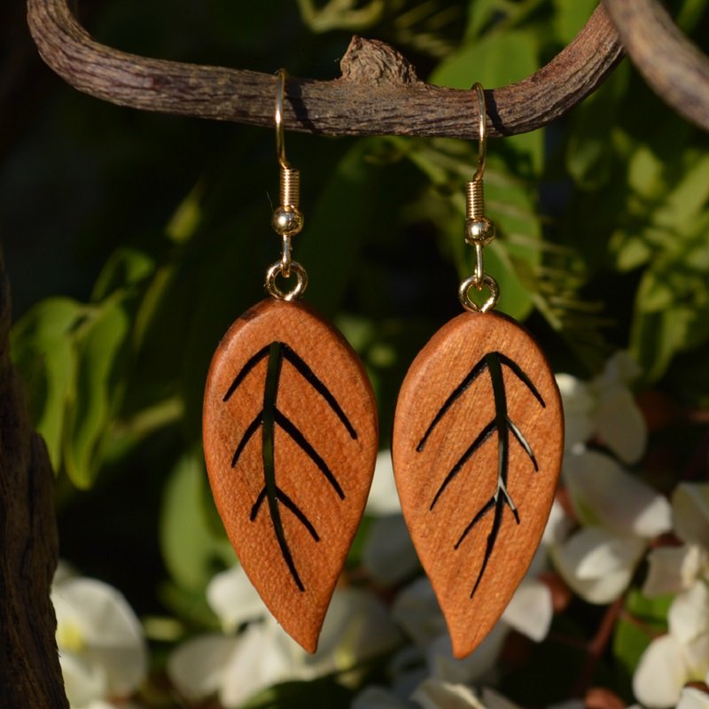 Boucles d'oreilles Feuilles - JuLéo Créations
