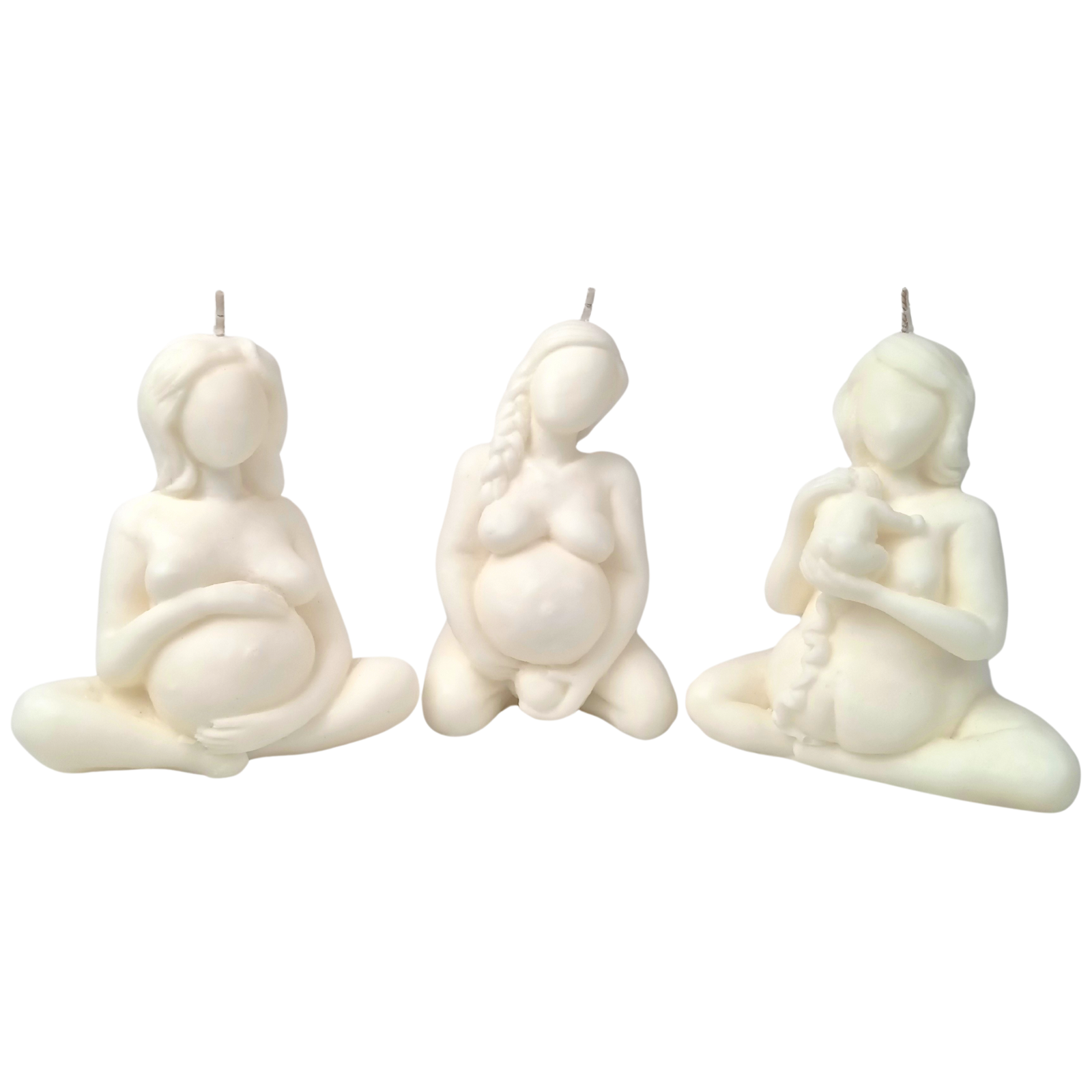 Ensemble de trois bougies – LA MATRICIELLE, LA COURONNÉE ET LA MERVEILLEUSE